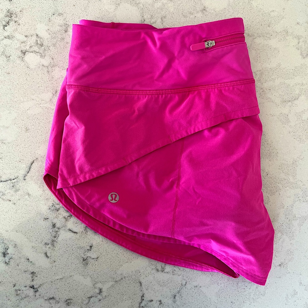 Sonic Pink Lululemon Speed Up Shorts RARE Size 8